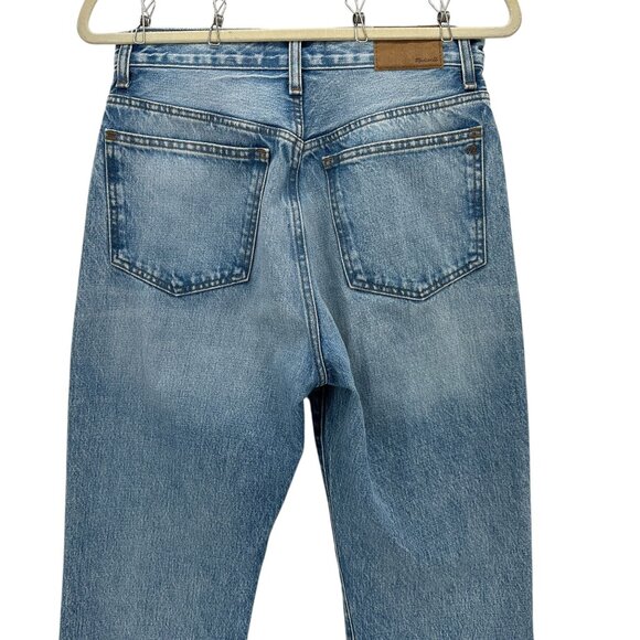Madewell Womens 26 Jeans '90s Straight Distressed Light Stone Washed Denim - Picture 5 of 9